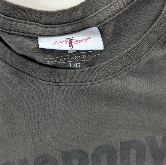 Nobody Puts Baby In A Corner Black on Black T-shirt Size L Dirty Dancing - Picture 5 of 6